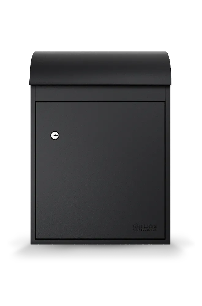 MEFA Security Lock Letter Box - 312x430x178mm Black Envelope Design Mailbox