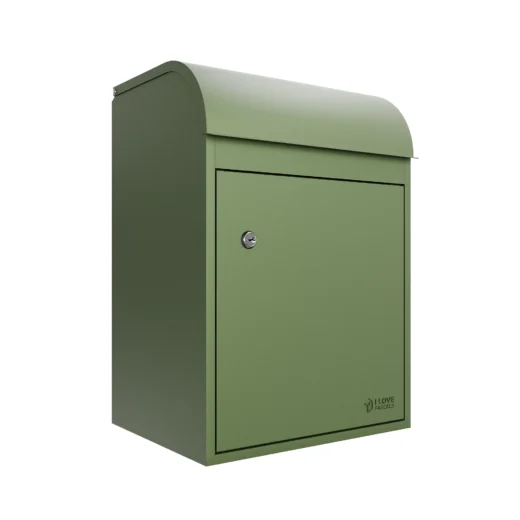 Fulham Medium Front Access Wall Mountable Secure Parcel Box - Pale Green