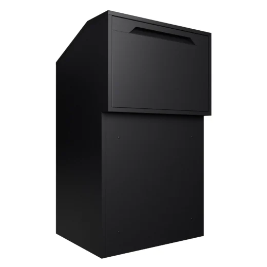 Chelsea High Capacity Lockable Parcel Box, Suitable for Gate, Fence & Through-the-Wall Mounting - Black