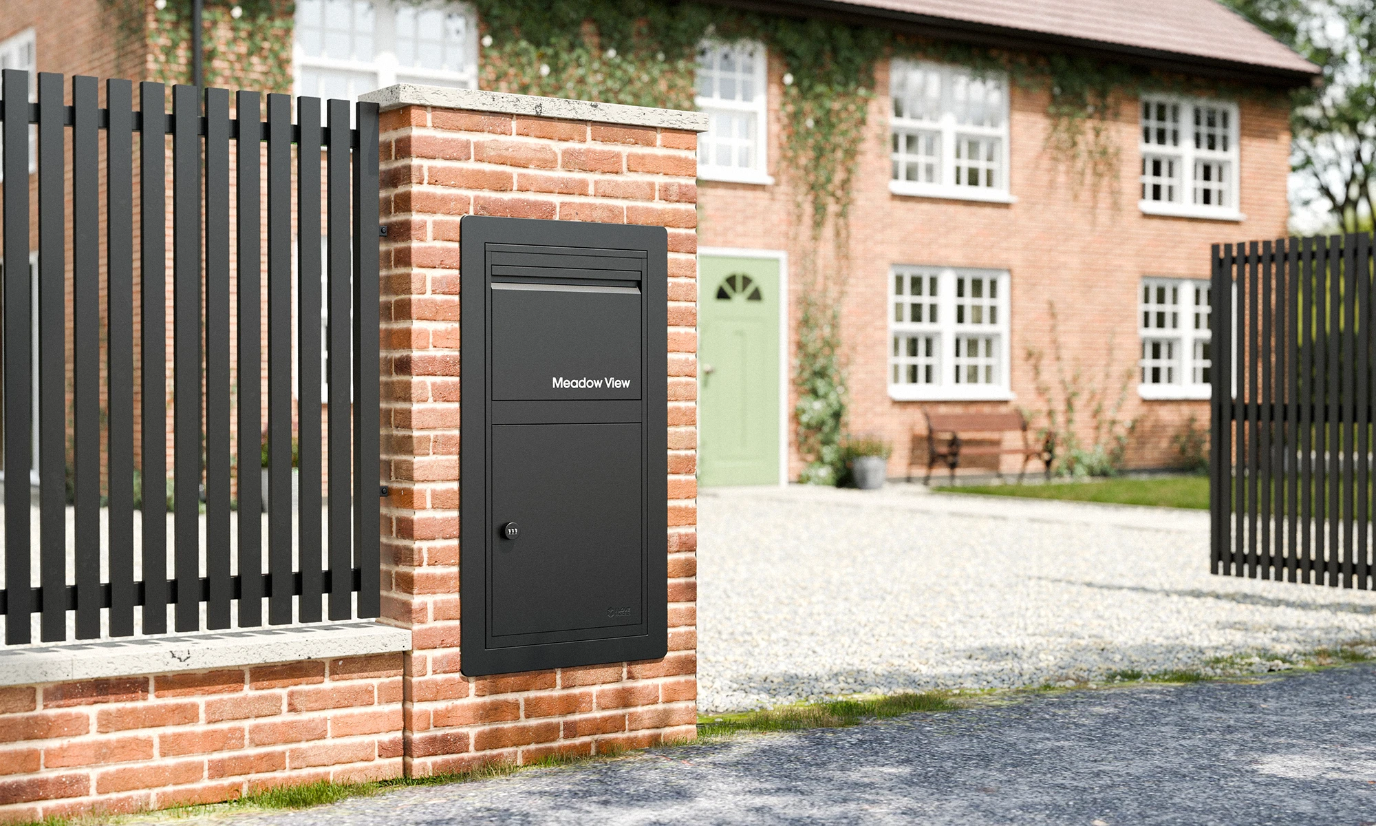 Finishing Frame For Large Built-in Manhattan Parcel Box - Black - Image 3