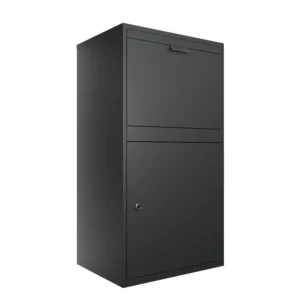 Manhattan Extra Large Built-in or Standalone Parcel Drop Box Front or Rear Access - Black