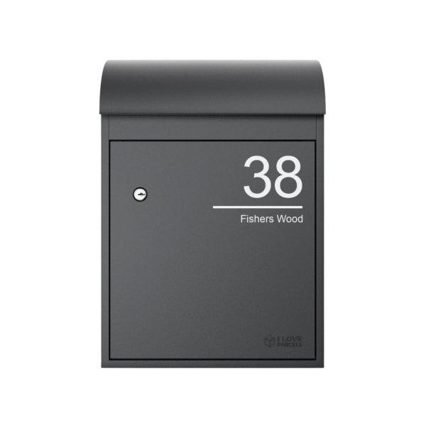Fulham Personalised Medium Wall Mountable Parcel Box – Anthracite