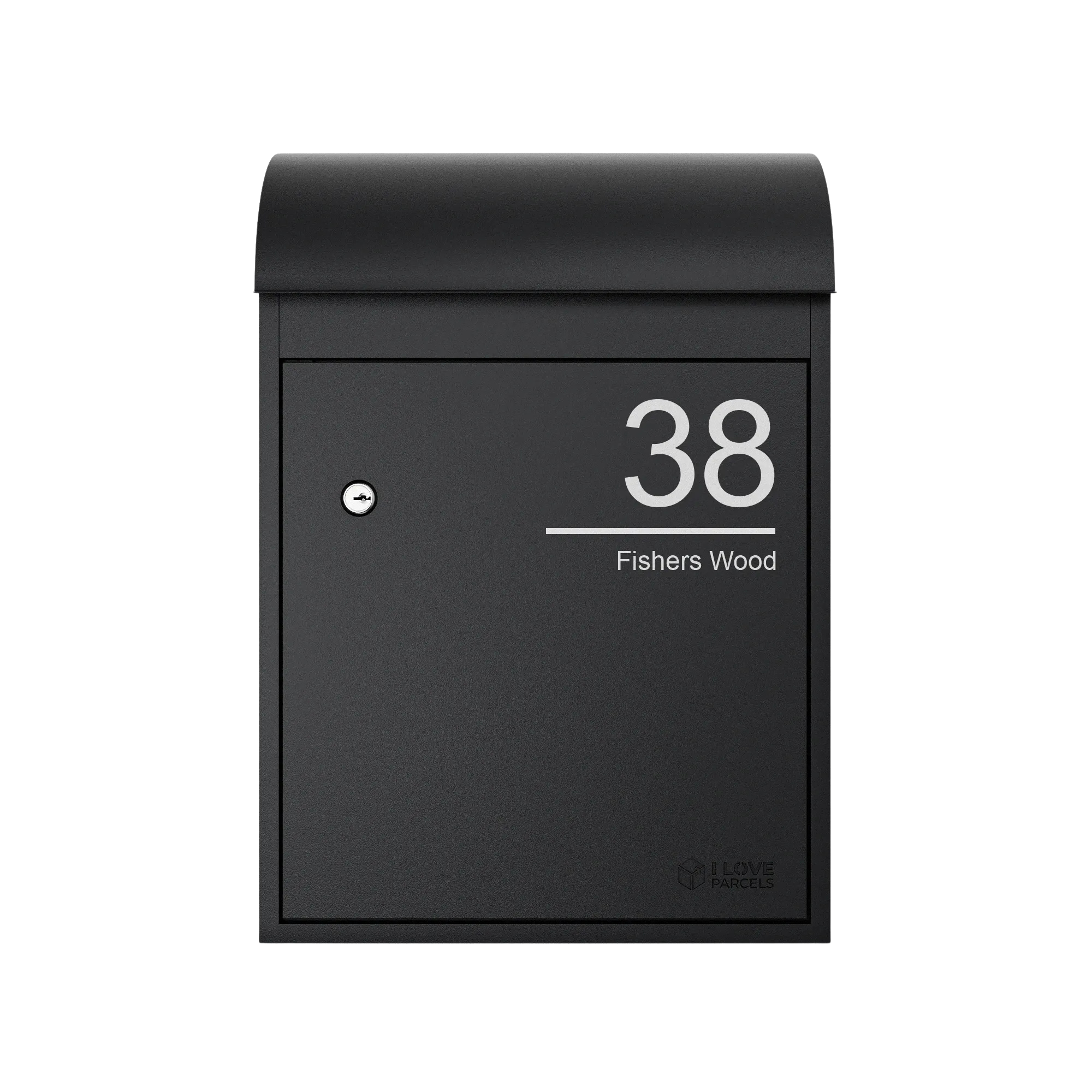 Fulham Personalised Medium Wall Mountable Parcel Box – Black