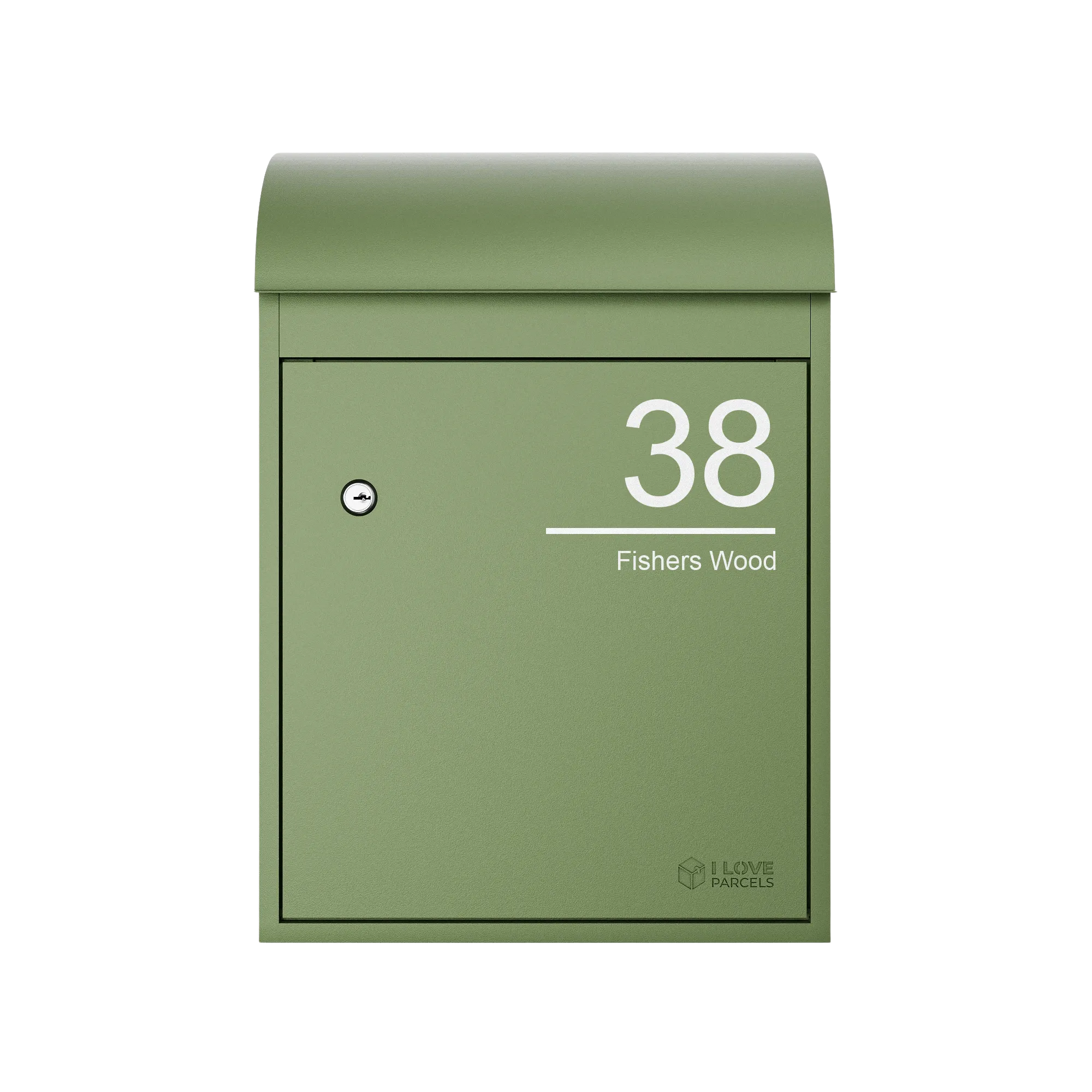 Fulham Personalised Medium Wall Mountable Parcel Box - Green