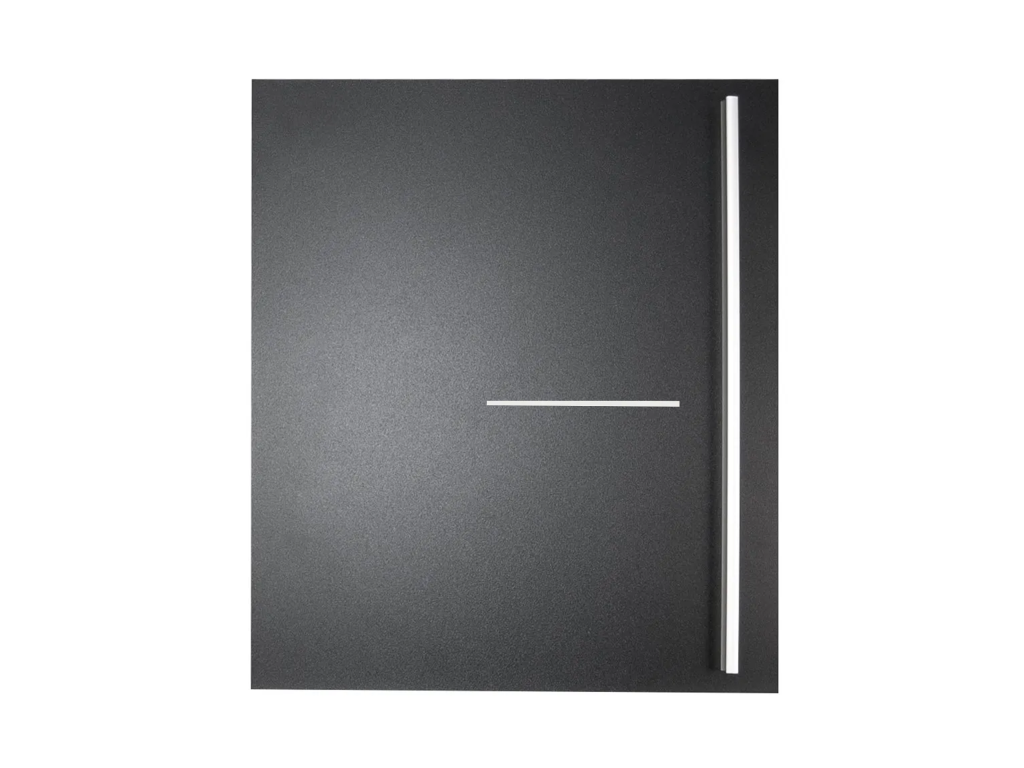 Milan Personalised Modern Letterbox with Newspaper Holder - Black