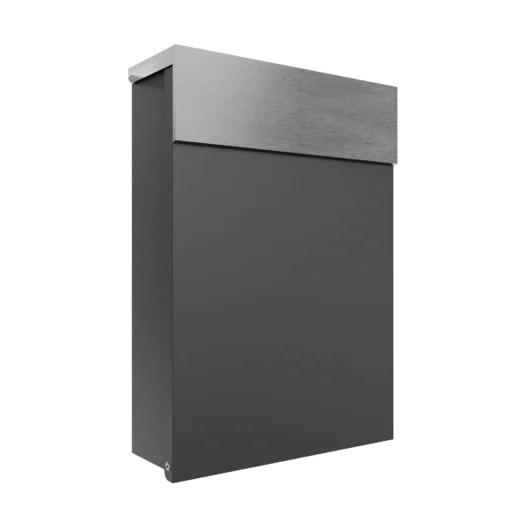 Camden Wall Mounted Letterbox - Anthracite & Stainless Steel