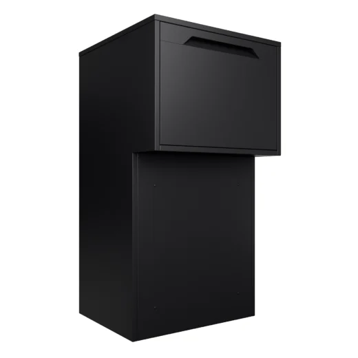 Chelsea II Parcel Post Box for Gate, Fence & Through-the-Wall Mounting - Black