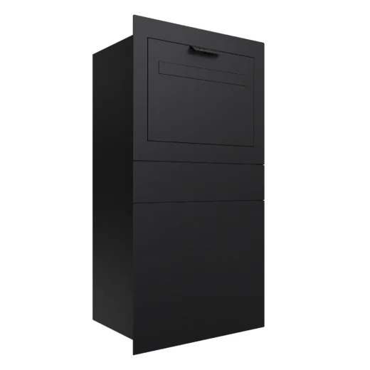 Monaco Black Parcel & Mail box – Fence/Brick Wall