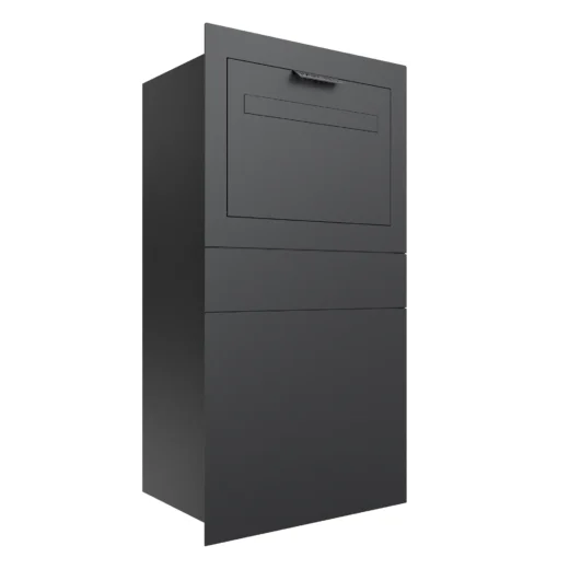 Monaco Anthracite Grey Parcel & Mail box - Fence/Brick Wall