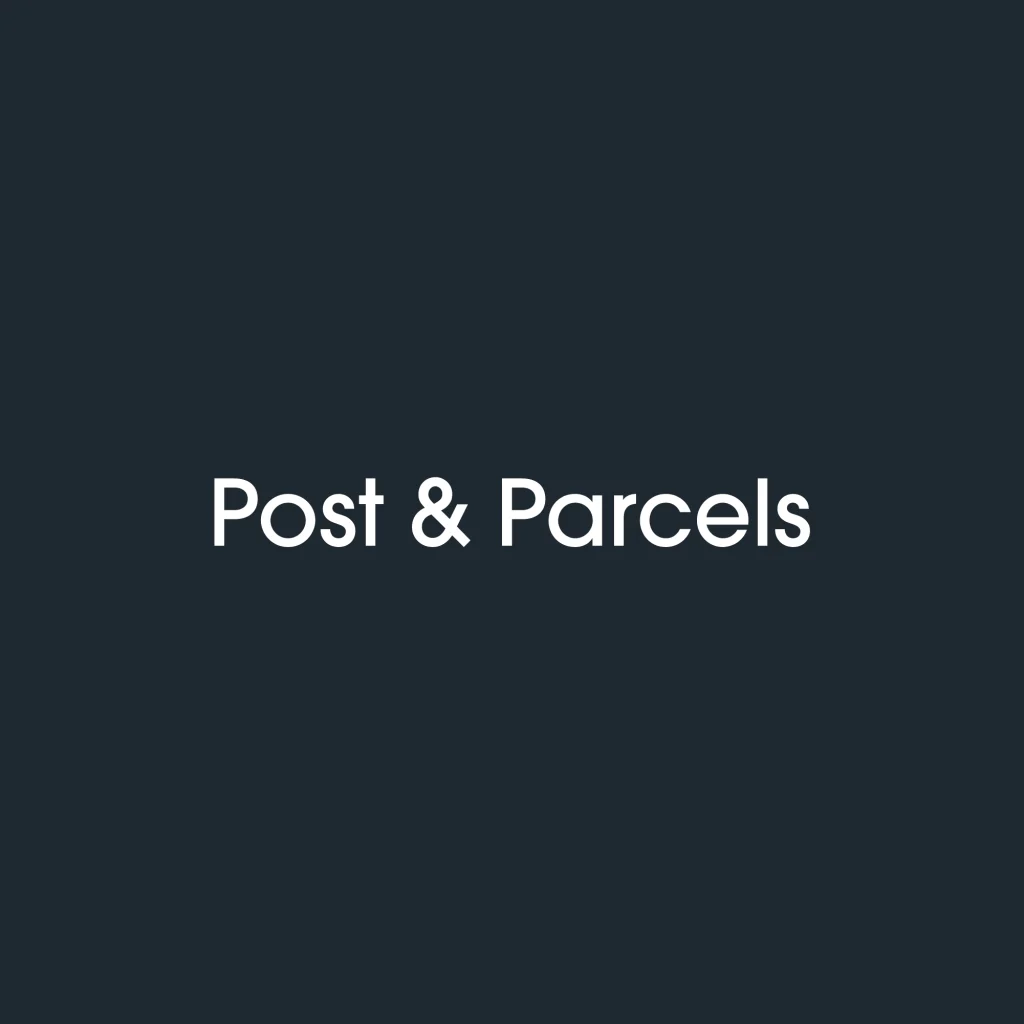 D7 - Post & Parcels Decal Sticker in white