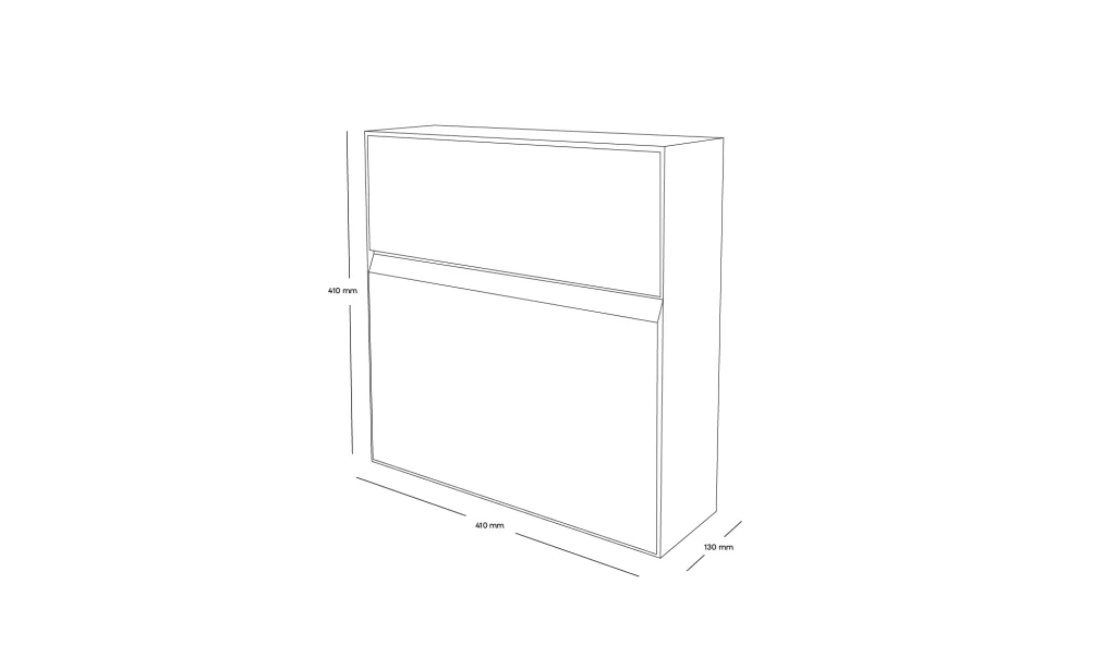 Manilla Wall Mounted Letterbox - Anthracite dimensions