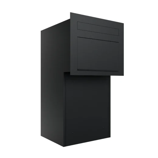 Miami II Parcel Post Box for Gate, Fence & Through-the-Wall Mounting - Black