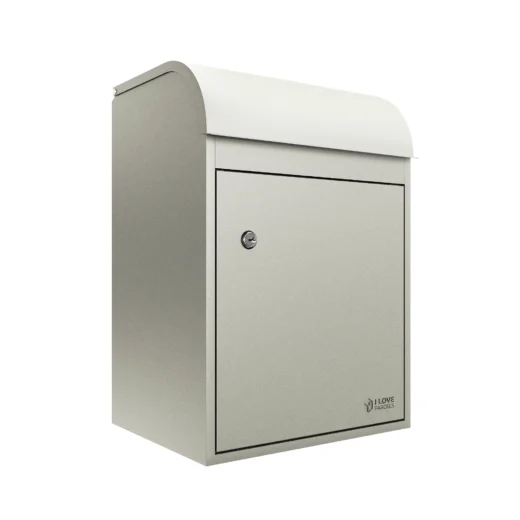 Fulham Medium Front Access Wall Mountable Secure Parcel Box - Pebble