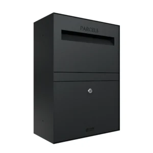 Rome Medium Parcel Letter Box - Black