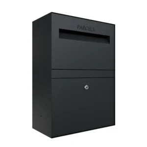 Rome Medium Parcel Letter Box - Black
