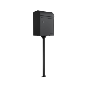 Fulham Black Medium Post Mounted Parcel Box
