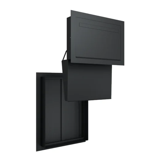 Windsor Large Parcel Box Chute and Door - Black