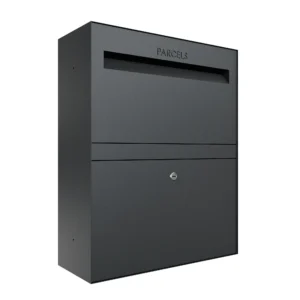 Rome Large Parcel Letter Box - Black