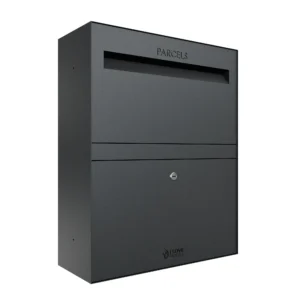Rome Large Parcel Letter Box - Black