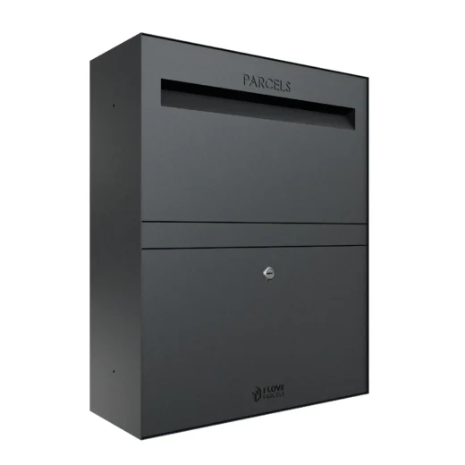 Rome Large Parcel Letter Box - Black