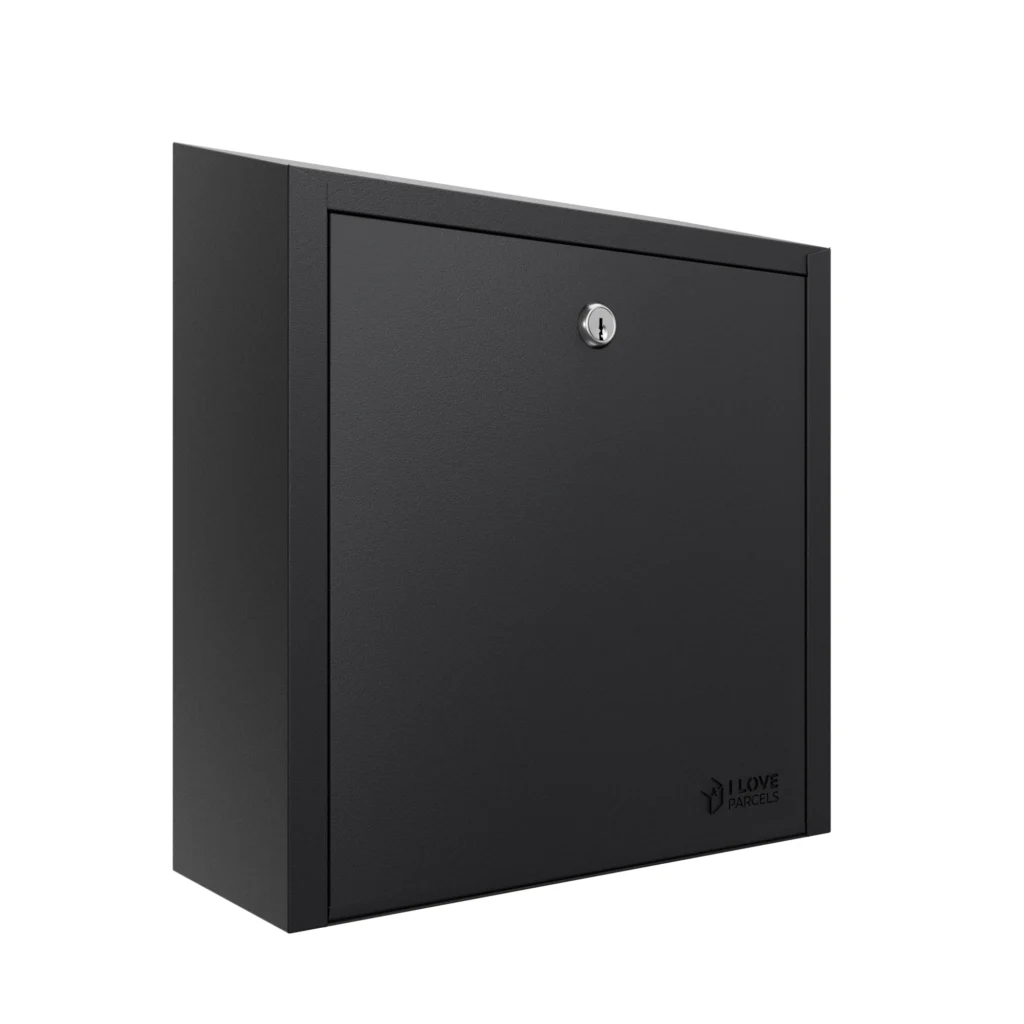 Verona wall-mounted letterbox in black