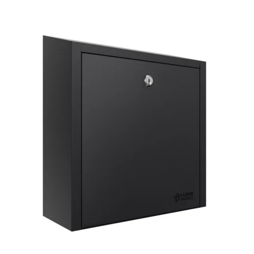Verona wall-mounted letterbox in black