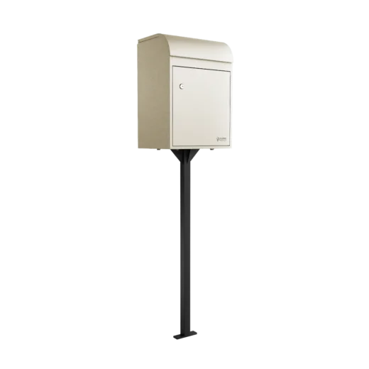Fulham Medium Post-Mounted Parcel Box - Pebble