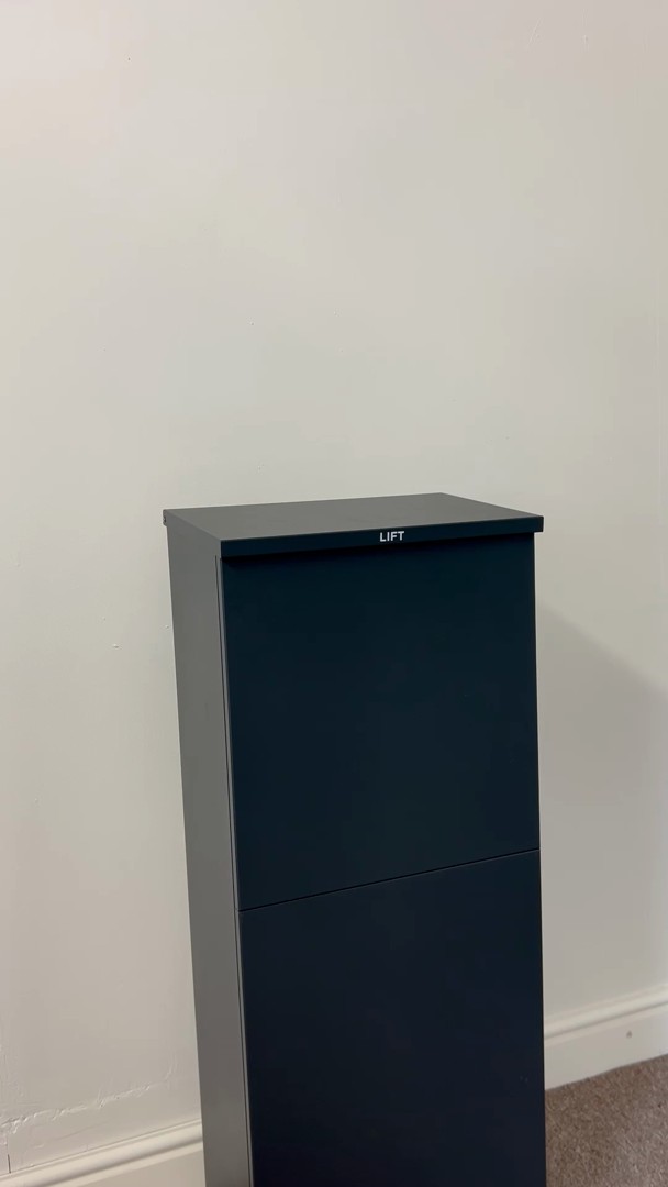A closer look at the Oslo Freestanding Parcel Box in use. Parcels are delivered through the top, then collected securely from the…