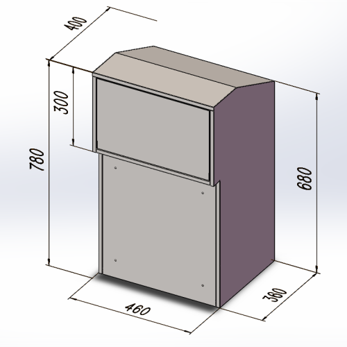 Parcel vector with dimensions