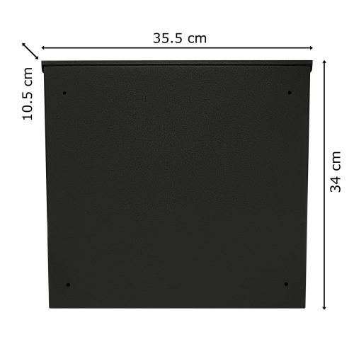 Modern Letterbox - Black - Wall Mounted