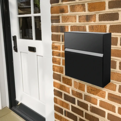 Manilla Wall Mounted Letterbox - Black