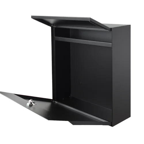 Manilla Wall Mounted Letterbox - Black