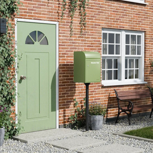 Fulham Green Medium Post Mounted Parcel Box (3)