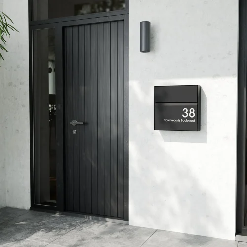 Manilla Letterbox Modern House Black A
