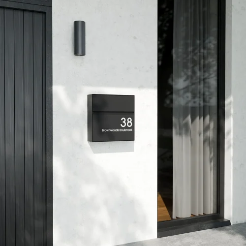 Manilla Letterbox Modern House Black B