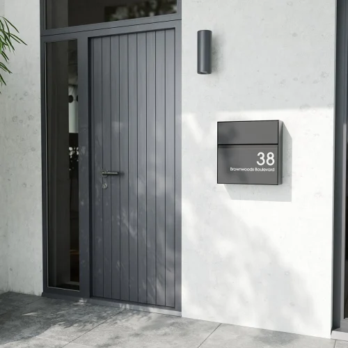 Manilla Letterbox Modern House Grey A