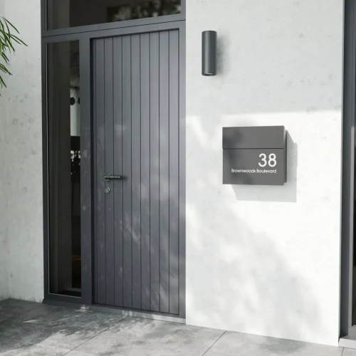 Mayfair Letterbox Modern House Grey View A