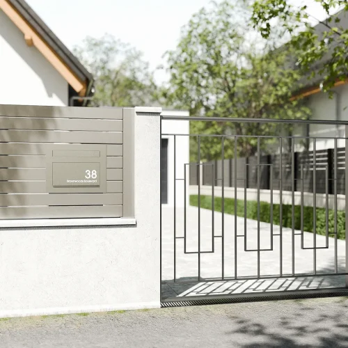 Miami Fence Modern House Pebble B