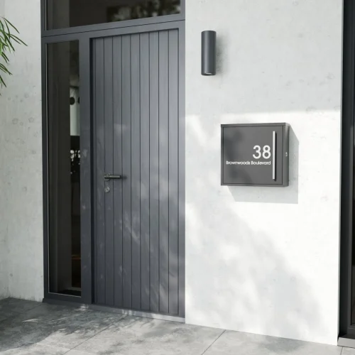 Milan 8188 Letterbox Modern House Grey A