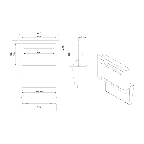 Windsor Large Tech Drawing Front