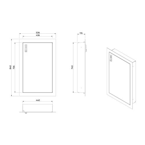 Windsor Med Tech Drawing Rear