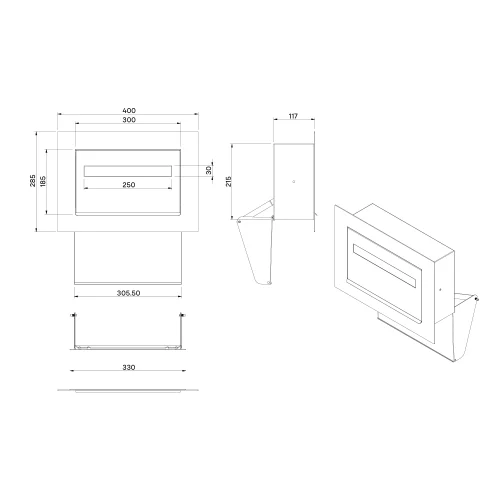 Windsor Small Tech Drawing Front