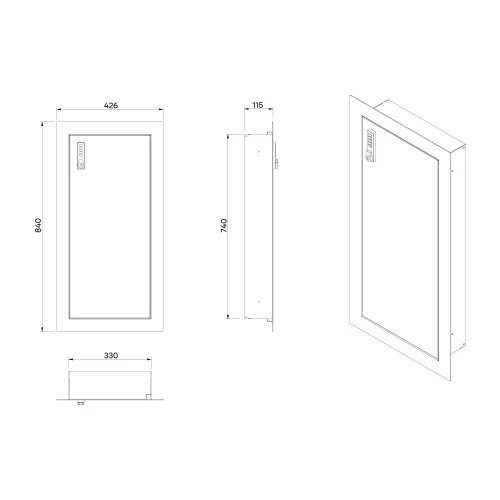 Windsor Small Tech Drawing Rear