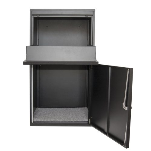 Extra large build-In or standalone parcel box front or rear access - front view open